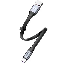 Кабель Baseus Simple HW Cable USB to Type-C 40W 0.23m CATMBJ-BG1 Black-Grey - мініатюра 3