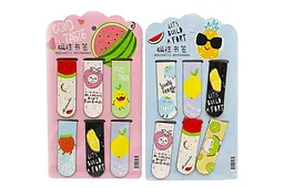 Магнітні закладки для книг Generic Fruit Magnetic Bookmark набір 6 шт. пластик (HX2271-8)