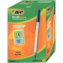 Ручка масляна Bic Round Stic Eco, синя (bc948727) - мініатюра 2
