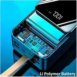 Зовнішній акумулятор Sunix PB-05 50000 mah із захищеною лампою чорний - мініатюра 6