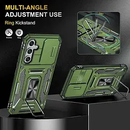 Ударостійкий чохол Camshield Army Ring для Samsung Galaxy A57 5G Оливковий / Army Green - мініатюра 3