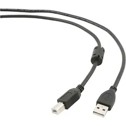Кабель Maxxter USB 2.0 AM/BM 3 m Black [UF-AMBM-10] [119080] - мініатюра 2
