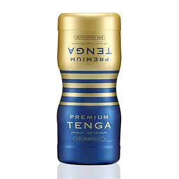 Мастурбатор Tenga Premium Dual Sensation Cup, двосторонній, з двома незалежними каналами - мініатюра 1