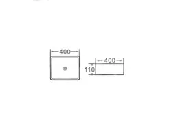 Умивальник Newarc Aqua 40x40 білий 9440W, Білий - мініатюра 2