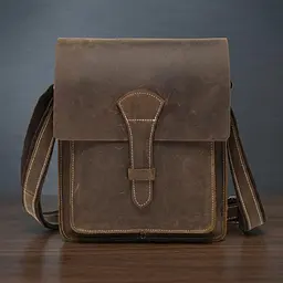 Сумка чоловіча вертикальна 14660 Vintage коричнева - мініатюра 1