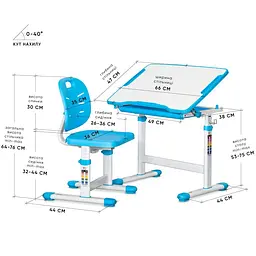 Комплект меблів Evo-kids Evo-06 Plus Blue: стіл+стілець (Evo-06 Plus BL) - мініатюра 3