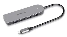 USB-хаб Real-el CQ-415 USB Type-C 4-в-1 - миниатюра 2