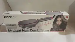Електрична щітка-випрямляч HOCO HP44 Electric straightening hair comb з дисплеєм 40Вт Рожевий - мініатюра 7