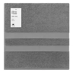 Рушник махровий Ardesto Splendid 70х140см, 100% бавовна, сірий pbe0050368 - мініатюра 2