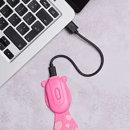 Закладка-ліхтарик Flexilight Rechargeable Друзяки Ведмедик 14.7x3.6x1.3 см рожева (FLRPBE) - мініатюра 8