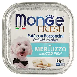 Вологий корм Monge Dog Fresh з тріскою, 100 г - мініатюра 2
