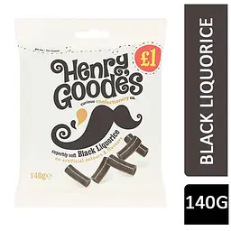 Лакричні цукерки Henry Goode's Superbly Soft Black Liquorice Bag 140г - мініатюра 2