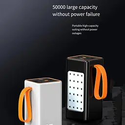 Повербанк 100000 mAh JS-658 для поїздок і роботи ∙ Зовнішній акумулятор JS-658 з LED-фонариком - мініатюра 2