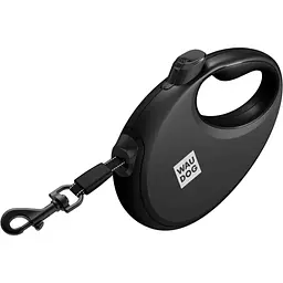 Повідець-рулетка для собак Waudog R-leash з контейнером для пакетів, світловідбивна стрічка, S до 12 кг, 3 м чорний - мініатюра 3