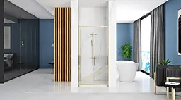 Душові двері Rea Rapid Slide 110 gold REA-K5613 - мініатюра 4