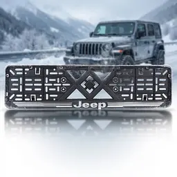 Рамка номера Jeep клямка 3D напис Хромований / Поліпропілен гнучкий морозостійкий - мініатюра 3