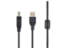 Кабель USB 2.0 AM - USB BM, 1.5 м, чорний, Cablexpert, феритовий фільтр (CCFB-USB2-AMBM-1.5M)