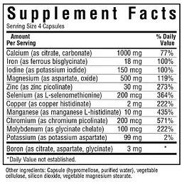 Мультимінерали + Бор + Залiзо Bluebonnet Nutrition 90 вегетаріанських капсул - мініатюра 2