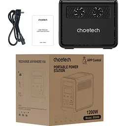 Зарядна станція Choetech BS068 / 1200 Вт / 1024 Вт/ч / LiFePO4 (BS068-EU-BKGY) - мініатюра 4