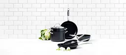 Каструля з кришкою KitchenAid Aluline CC001258-001 24 см 8 л чорна - мініатюра 6