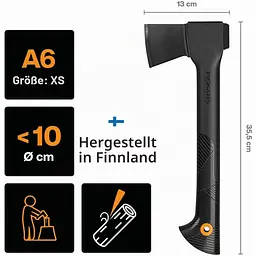 Набір: Сокира теслярська мала Fiskars Solid A6 + Складаний ніж Gerber Paraframe (1057911) - мініатюра 3