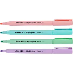 Набір текстових маркерів Axent Highlighter Pastel клиноподібних 2-4 мм 4 шт. (2533-40-A) - мініатюра 3