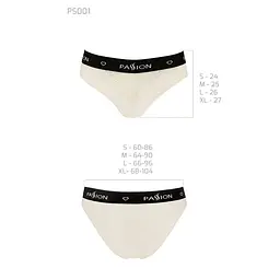 Трусики з широкою гумкою і мереживом Passion PS001 PANTIES M, ecru - мініатюра 5