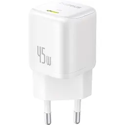 Мережевий зарядний пристрій Baseus PicoGo GaN USB-C 45W Moon White (P10176800213-00) [146301]