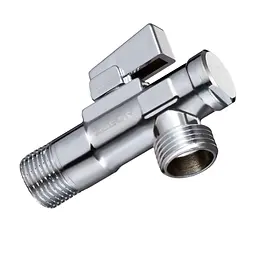 Кран кутовий приладовий Zegor FZ41 латунь 1/2"х1/2" Хром 30412 - мініатюра 2