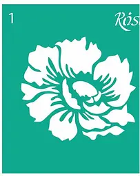 Трафарет багаторазовий самоклеючий №01 9×10см Квіти Rosa Talent