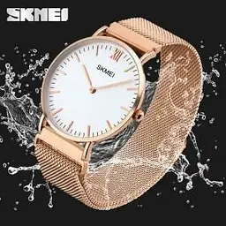 Кварцовий чоловічий годинник Skmei 1181 Large Золотистий - мініатюра 3