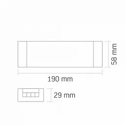 Блок живлення для LED стрічки VIDEX DC12V 16.6A 200W IP20 (VL-LST-P200-12V) - мініатюра 7