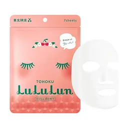 Маска для обличчя Lululun Face Mask Tohoku Cherry Антиоксидантна З екстрактами фруктів 7 шт (4582305068603) - мініатюра 3
