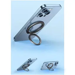 Підставка для телефону Baseus Halo Magnetic Ring Holder Phone Stand SUCH000013 Grey - мініатюра 3