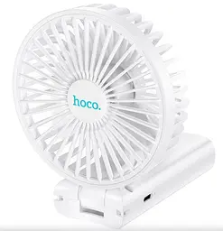 Вентилятор Hoco F15 handheld folding fan белый - мініатюра 3
