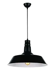 Світильник підвісний Levistella 7546452-1 BK+WH(460), E27, метал, чорний+білий, 460х300 мм, стиль лофт