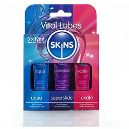 Набір лубрикантів Skins Sampler Tubes Vital 36 мл (3 шт. x 12 мл) - мініатюра 2