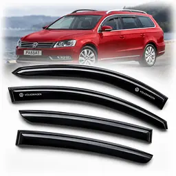 Дефлектори вікон вітровики Volkswagen Passat B6-B7 Універсал 2005-2011 Скотч 3M Voron Glass