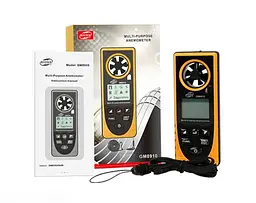 Багатофункціональний анемометр-метеостанція 0,7-30м/с -20-60°C Benetech 4,8x2,12x12,2 см hoz0010068 - мініатюра 6
