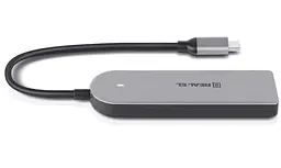 USB-Хаб Real-EL CQ-415 Space Grey UAH (EL123110001) - мініатюра 3