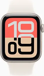Смарт-годинник Apple Watch SE 3 GPS 44mm Starlight Alu. Case w. Starlight S. Band - M/L (MEHJ4) - мініатюра 2