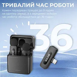 Мікрофон Boya BY-V30 Type-C Чорний - мініатюра 8