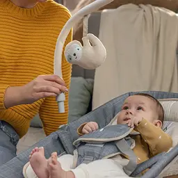 Шезлонг Ingenuity Parker-Chambray з технологією м’якого масажу Happy Belly темно-сірий (16853) - мініатюра 6