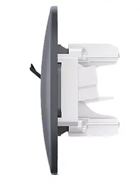Розетка Videx Binera CAT6 одинарна комп'ютерна чорний графіт (VF-BNSK1PC6-BG) - мініатюра 4