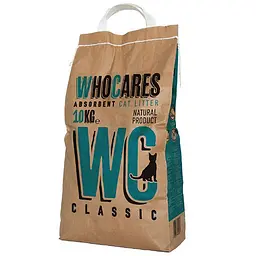 Поглинаючий наповнювач Who Cares WC Classic ВіСі Класик для котячого туалету, бентоніт 10 кг (800314)