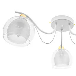 Люстра стельова Brille в спальню E27 60W WH (LK-629C/3) - мініатюра 3