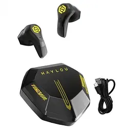 Бездротові навушники Haylou G003, TWS, IPX4, BT, 45mAh, 500mAh, 4.5h, Earbuds black EU - мініатюра 4
