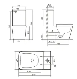 Унітаз підлоговий Qtap Tern Ultra Quiet з сидінням Slim Duroplast/ Soft-close/ Quick Release QT17226003AW - мініатюра 10