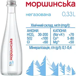 Упаковка мінеральної води Моршинська негазована 3.96 л (0.33 л x 12 шт.) - мініатюра 4