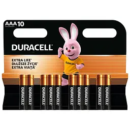 Батарейка Duracell AAA лужні 10 шт. в упаковці (5002509/5006462)